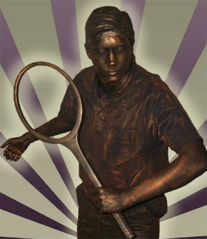 The Tennis Player Living Statue